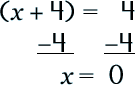  (x + 4) =