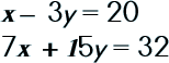 x –  3y =