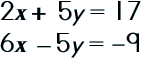 2x +  5y =