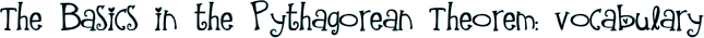 The Basics in the Pythagorean
